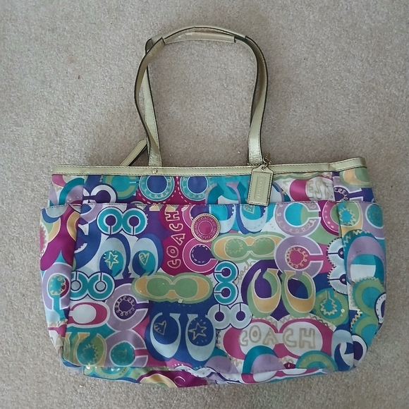 COACH RARE-LIMITED EDITION💥Glam POP C Tote/Diaper Bag F19423 “ - Picture 2 of 11